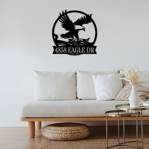 Personalized Eagle's Nest Wood Name Sign