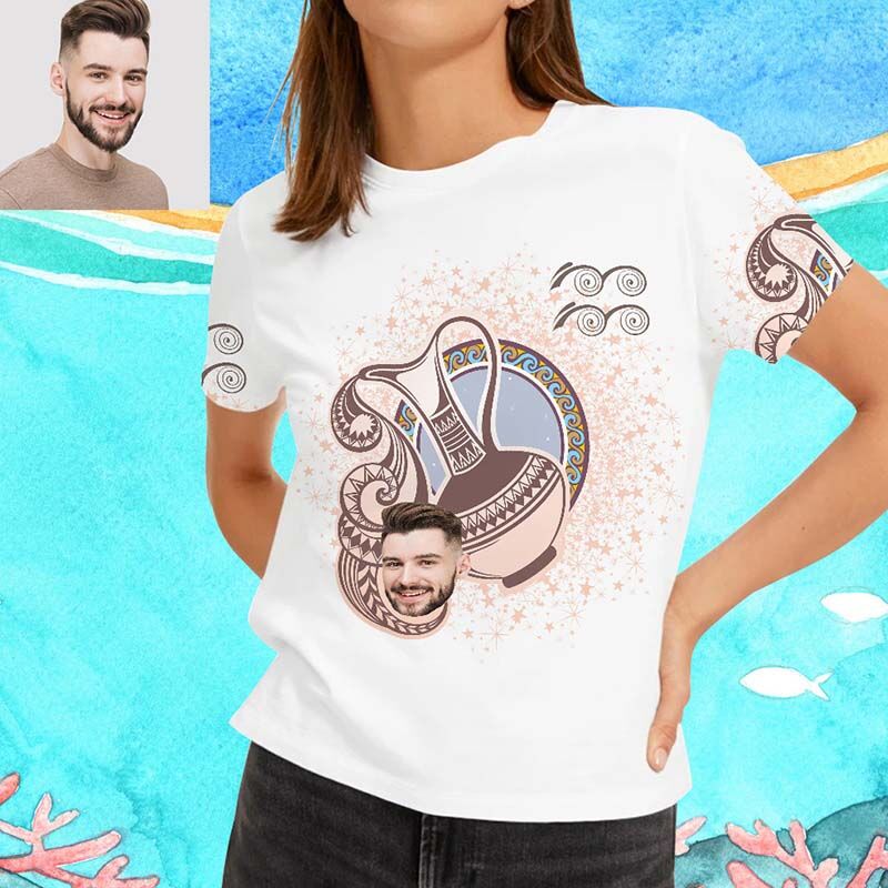 Personalized Hawaiian Women's T-Shirt for Aquarius