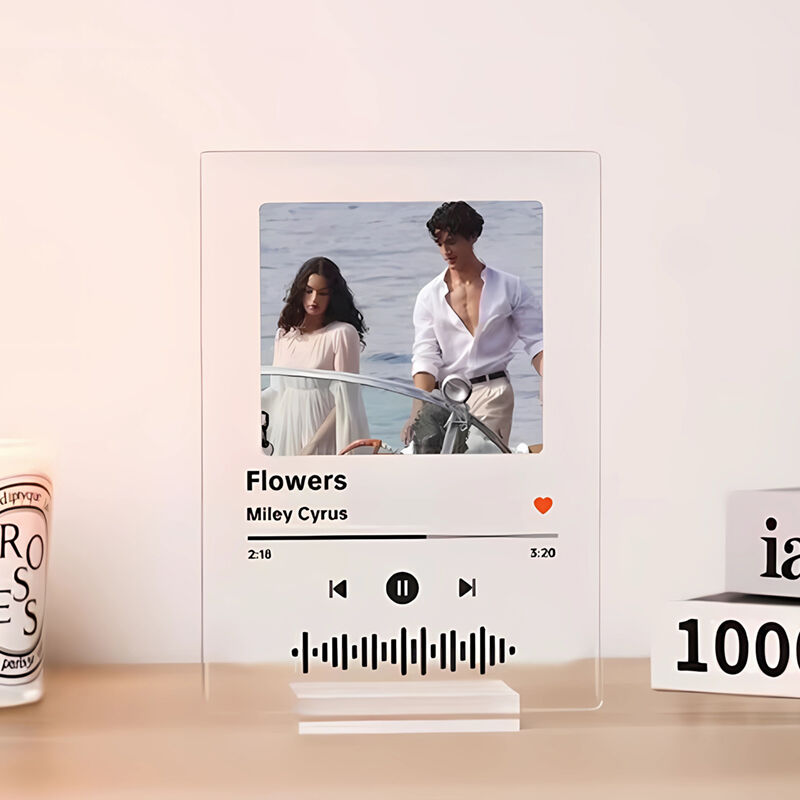 Personalized Acrylic Photo Plaque Music Player Design with Custom Song Creative Gift for Lover