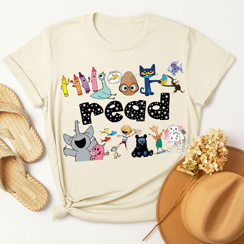 Personalisiertes T-Shirt lesen Kinderbücher Lehrer Leben Shirt Design lustiges Geschenk für Sie