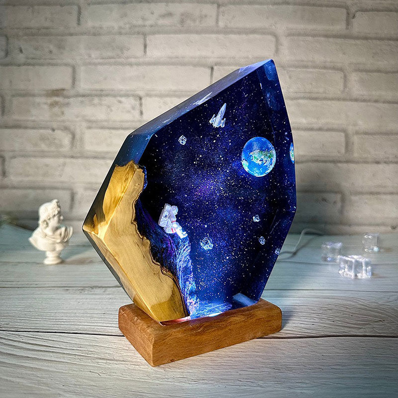 Astronaut And Interstellar Resin Night Light Unique Present for Children