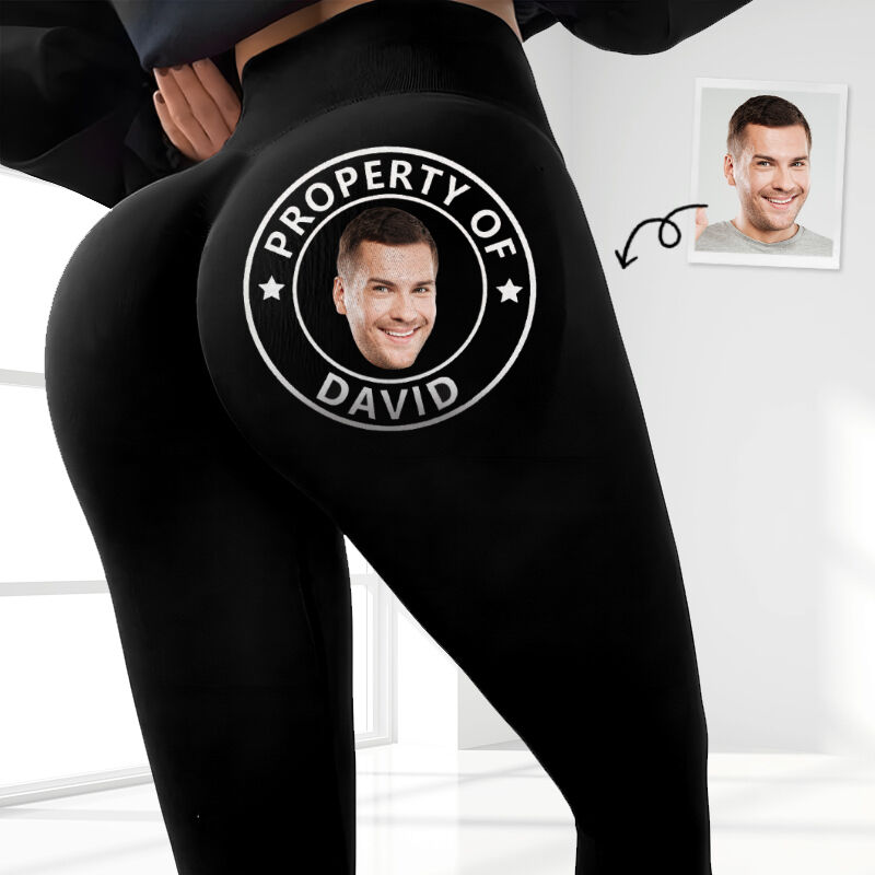 Personalized Leggings Property Of You Emblem Design Creative Design Gift for Her Lovers Wife