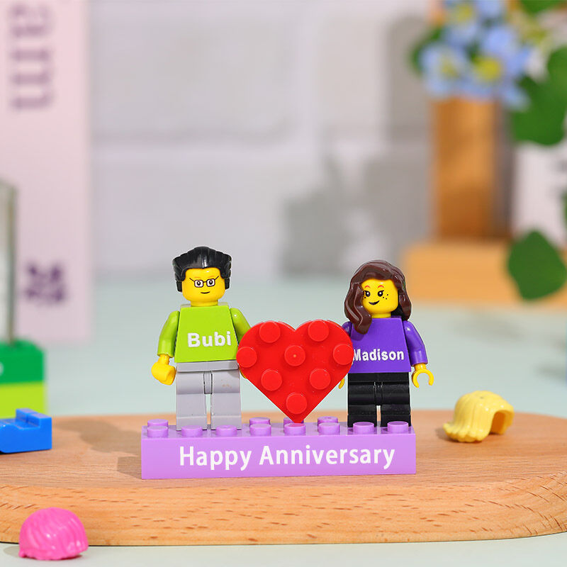 Minifiguras de bloques de construcción personalizados: lindos regalos para aniversario