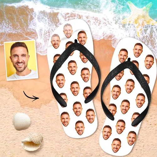 Personalized Face Flip Flops Unique Gifts-For Couple