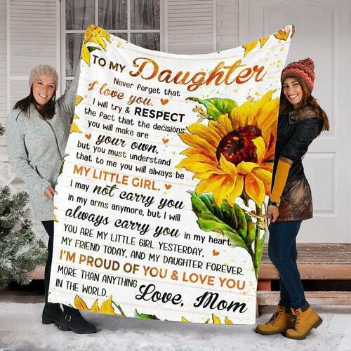 "The Decision You Will Make" Family Love Letter Blanket for Daughter