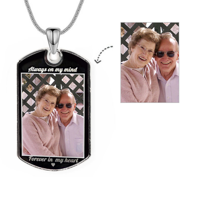"Always in My Mind" Personalized Photo  Necklace