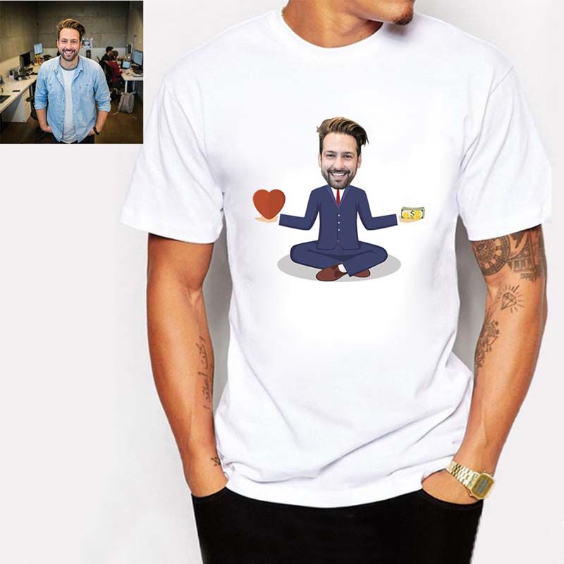 T-Shirt photo personnalisé avec homme en costume
