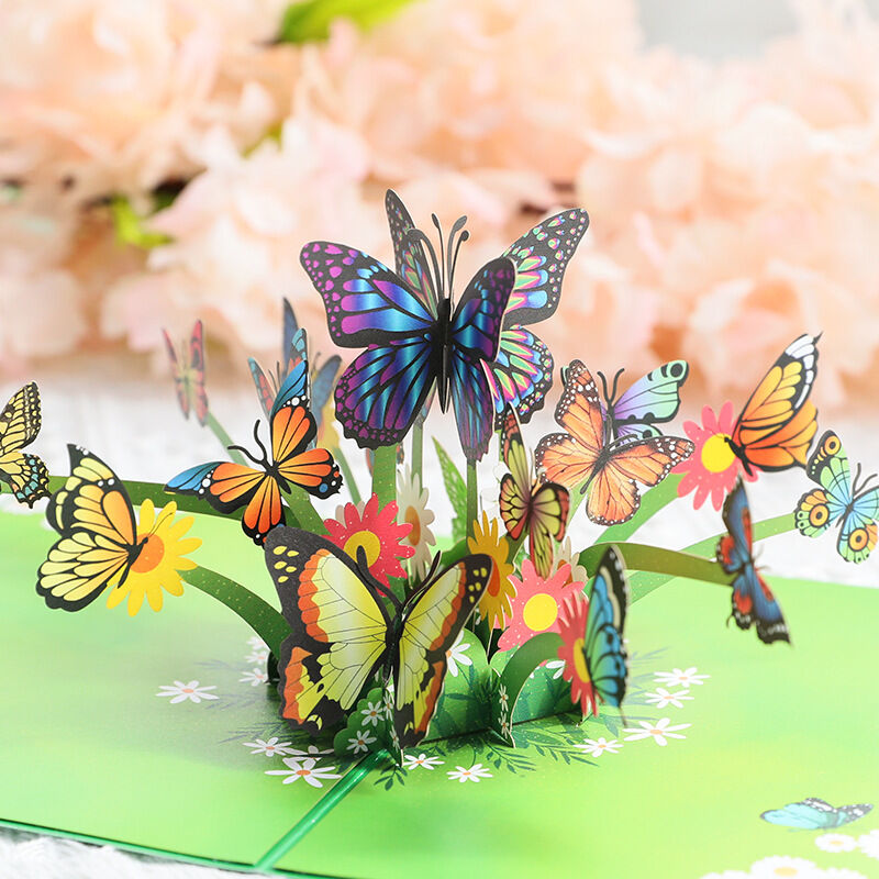 3D Beautiful Butterfly Hollow Pop Up Card for Mother's Day
