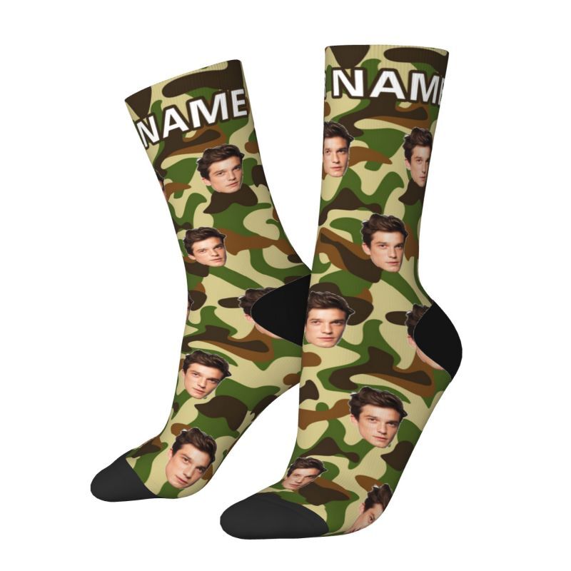 Personalisierte Camouflage Farbe benutzerdefinierte Gesicht Socken als Geschenk für einen Freund