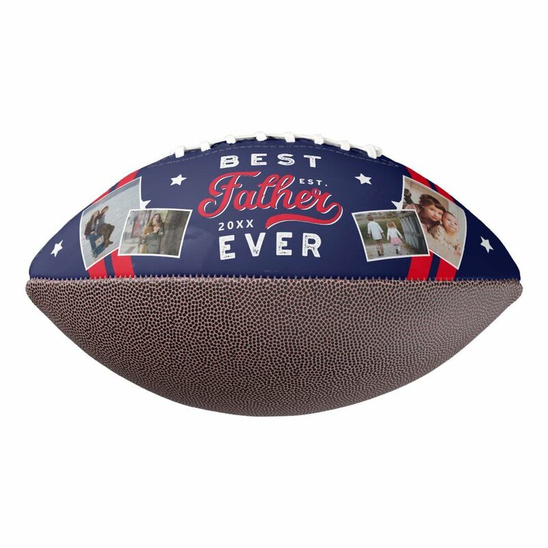 Personalize Football to Add Photos and Year as a Gift for Dad