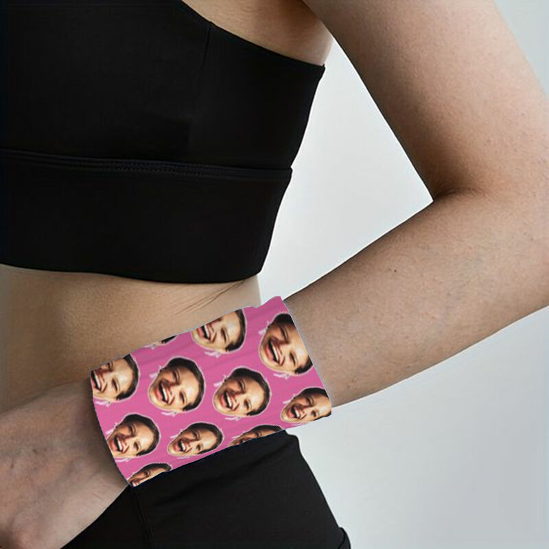 Personalized Sports Wristband Custom Head Photo Creative Gift for Her Him Sports Enthusiast