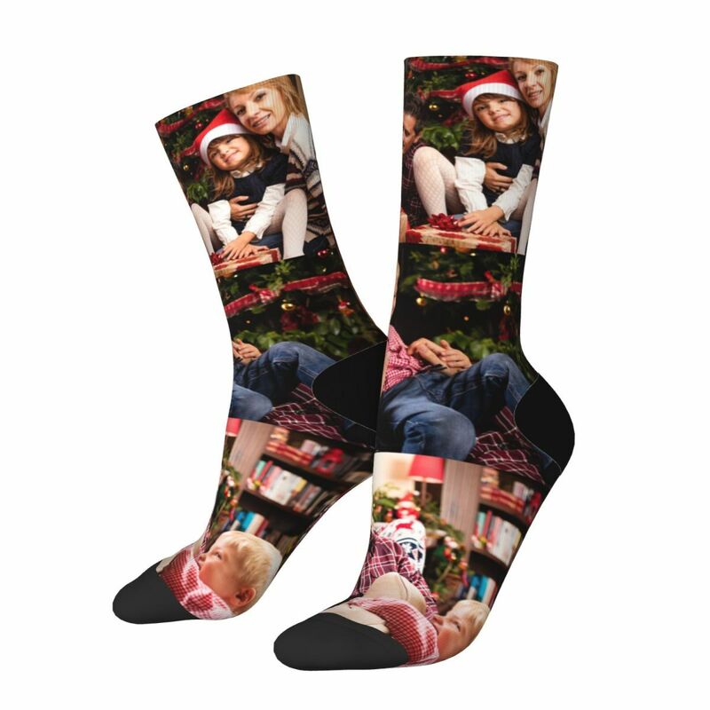 Personalized Face Socks That Can Be Customized with Multiple Photos as a Gift for Family