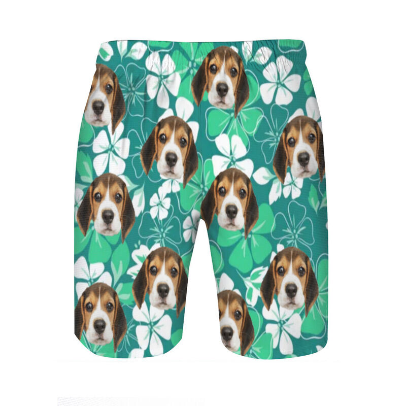 Personalized Picture Men's Beach Shorts Beautiful Gift for Family