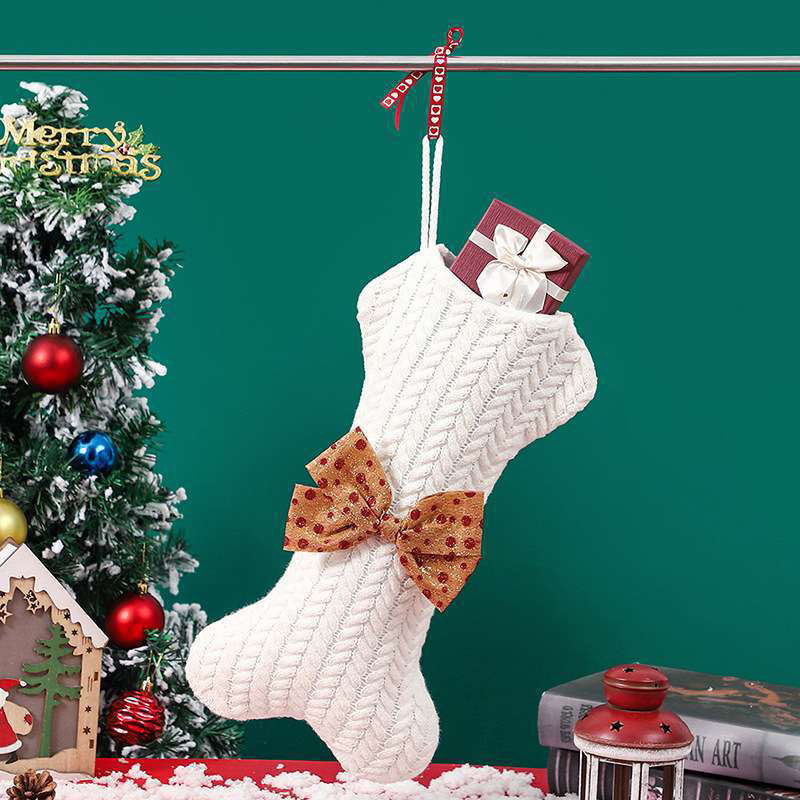 Calcetines de navidad personalizados de nombre forma de mariposa con lazo lindo