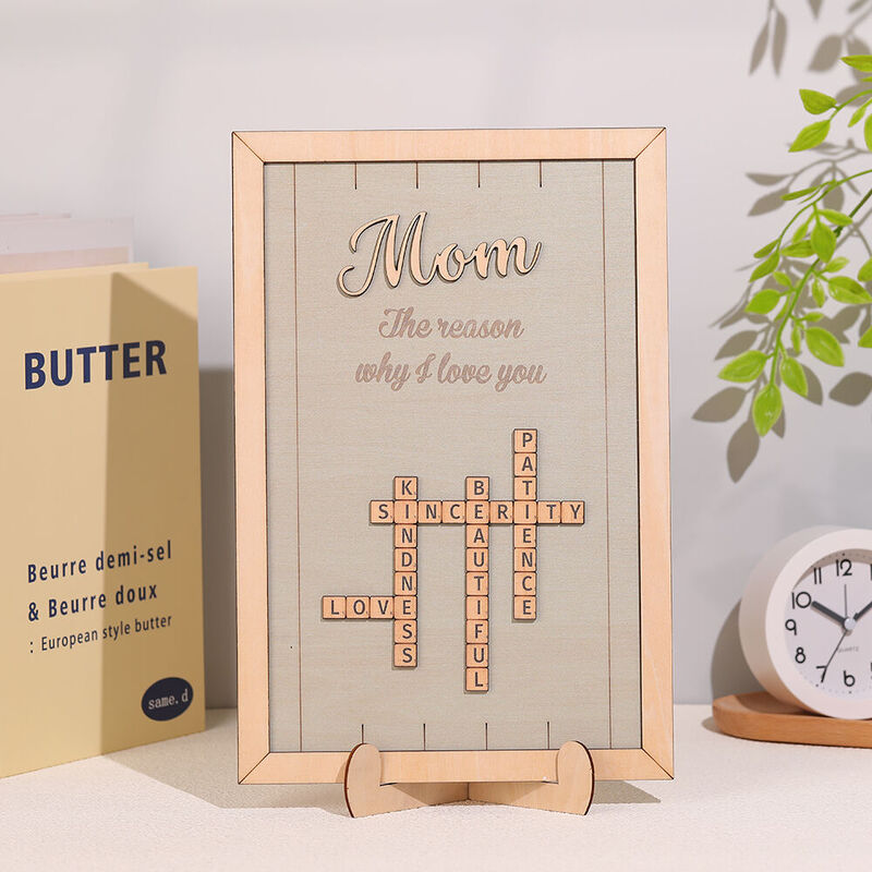 Personalized Scrabble Photo Frame A Special Gift for Mom