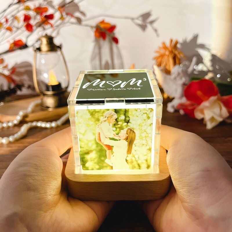 Personalisierte Name Acryl Würfellampe Bestes Geschenk für Mama