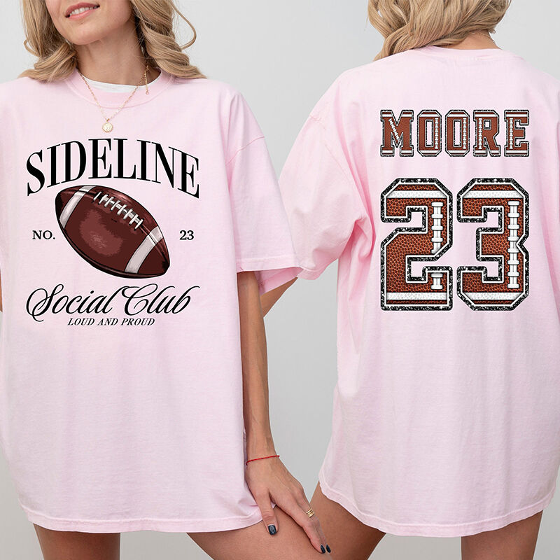 Personalized T-shirt Football Social Club Loud and Proud with Custom Message Gift for Football Lovers