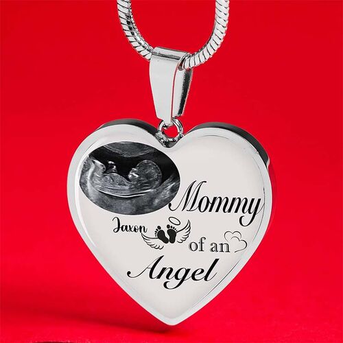 "Mommy of An Angel" Custom Photo Necklace