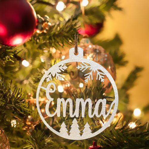 Decorazioni e Addobbi Natale per Albero Personalizzati con Nome e Fiocco di Neve