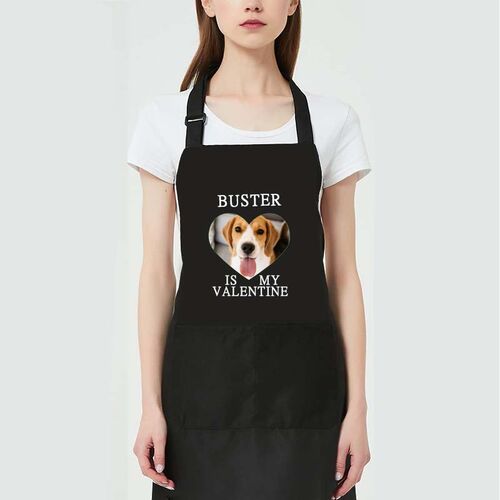 Custom Photo And Name Apron Kitchen Gift for Valentine's Day