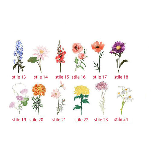 Piastra personalizzata con fiore di nascita e nome Regalo grazioso e raffinato