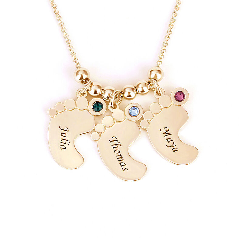"Family is Where Life Begins" Personalized Necklace With Birthstone