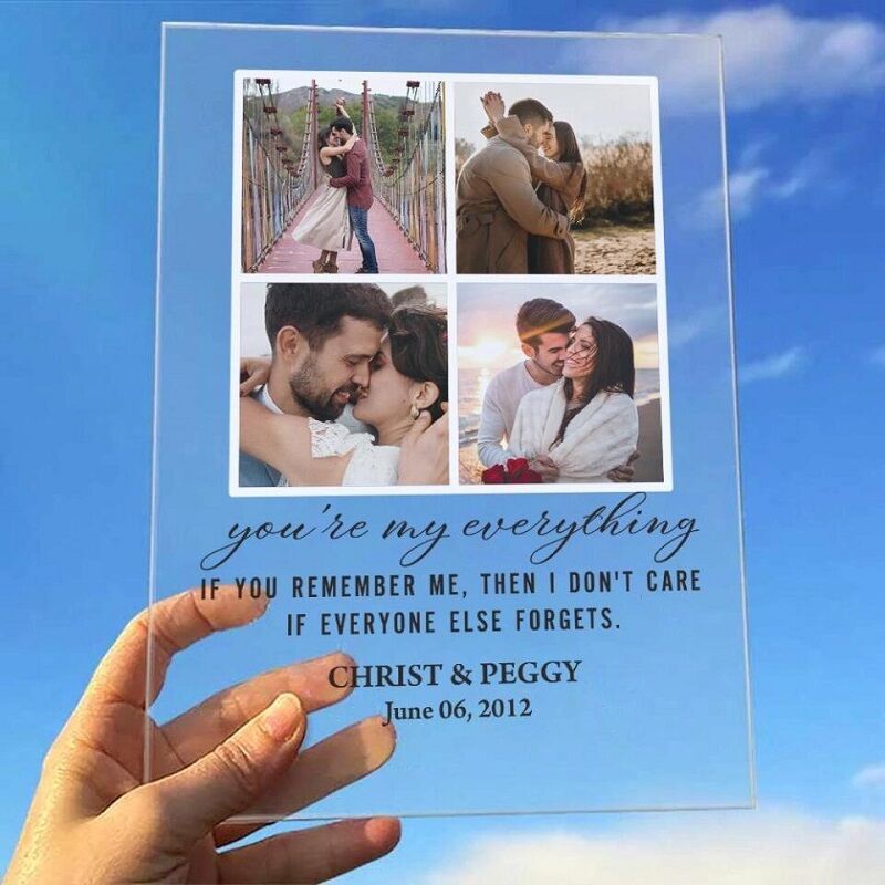 Personalized Acrylic Plaque You're My Everything with Custom Photos Perfect Gift for Couple's Anniversary