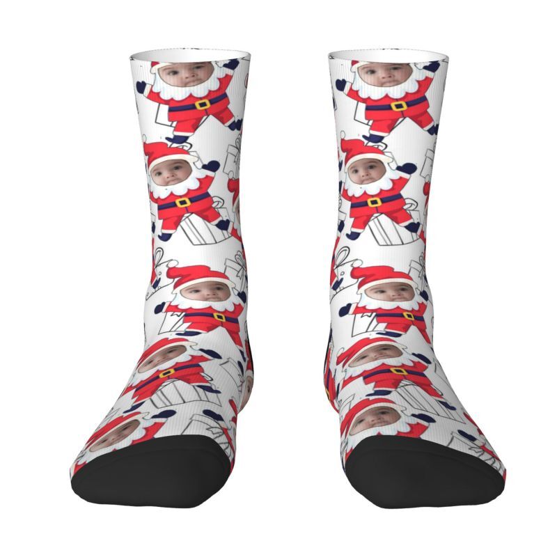 Personalisiertes Gesicht Socken Cute Christmas Baby Weihnachtsgeschenk für die Familie