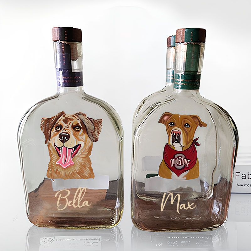 Personalized Picture Whiskey Bottle Perfect Gift for Pet Lover