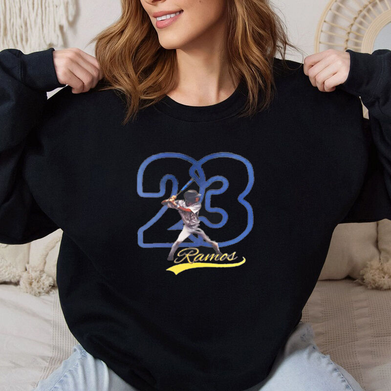 Personalized Sweatshirt Custom Photo Of Wonderful Sports Moment Cool Design Gift for Sports Lovers