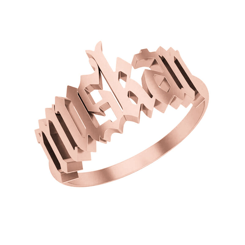 "Love You" Personalized Name Ring