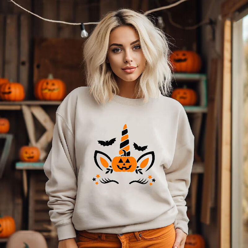 Fashionable Sweatshirt with Cute Unicorn Pattern Elegant Gift for Women