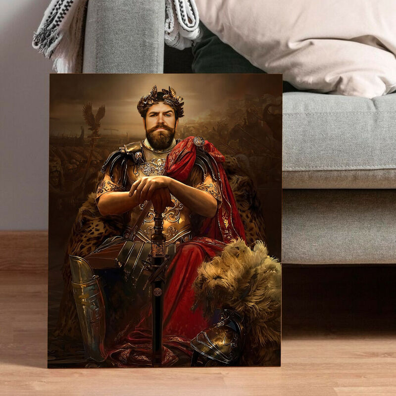 Cadre Portrait Renaissance personnalisé Portrait royal à partir d'une photo de tête