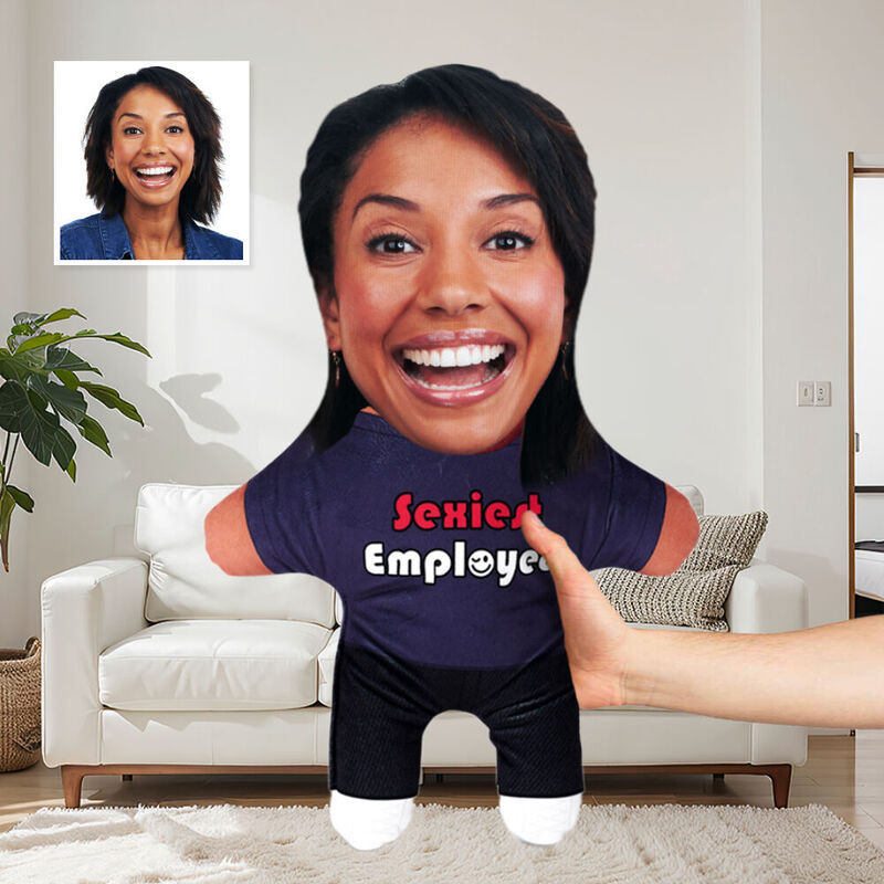Personalized Face Pillow Sexiest Employee Spoof Doll Custom Image Cushion Party Gift