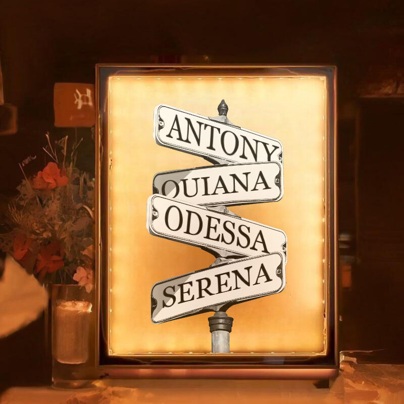 Personalized Name Mirror Lamp Street Sign Perfect Gift for Friend