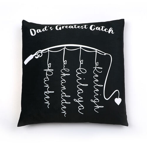"Dad's Greatest Catch" Custom Pillow