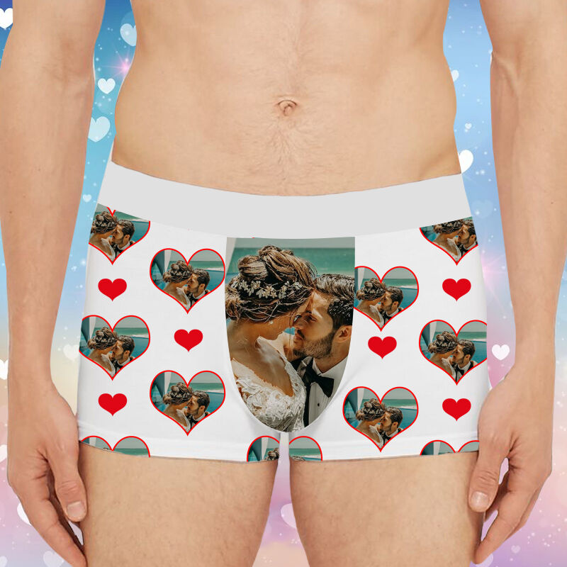 Personalized Picture Men's Underwear Boxer Briefs Creative Present for Husband