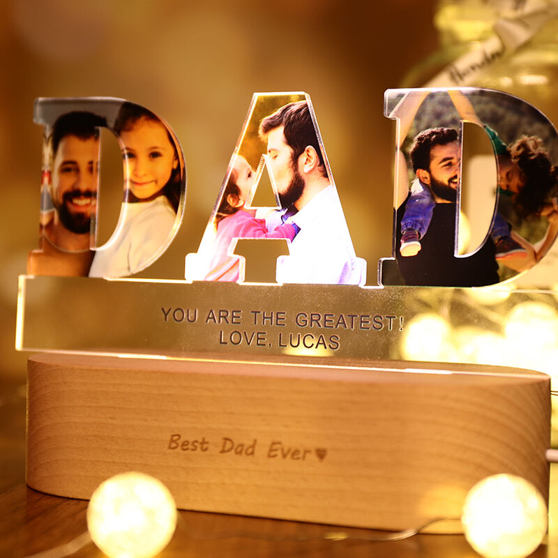 Personalized DAD Photo Acrylic Lamp for Love