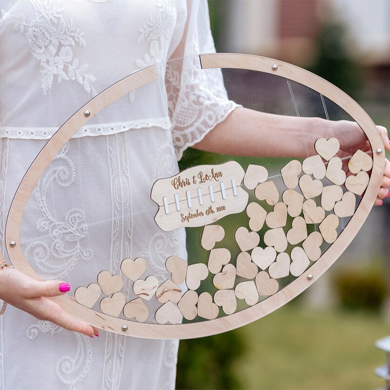 Personalized Oval Guest Book Sweet Wedding Gift For Couples