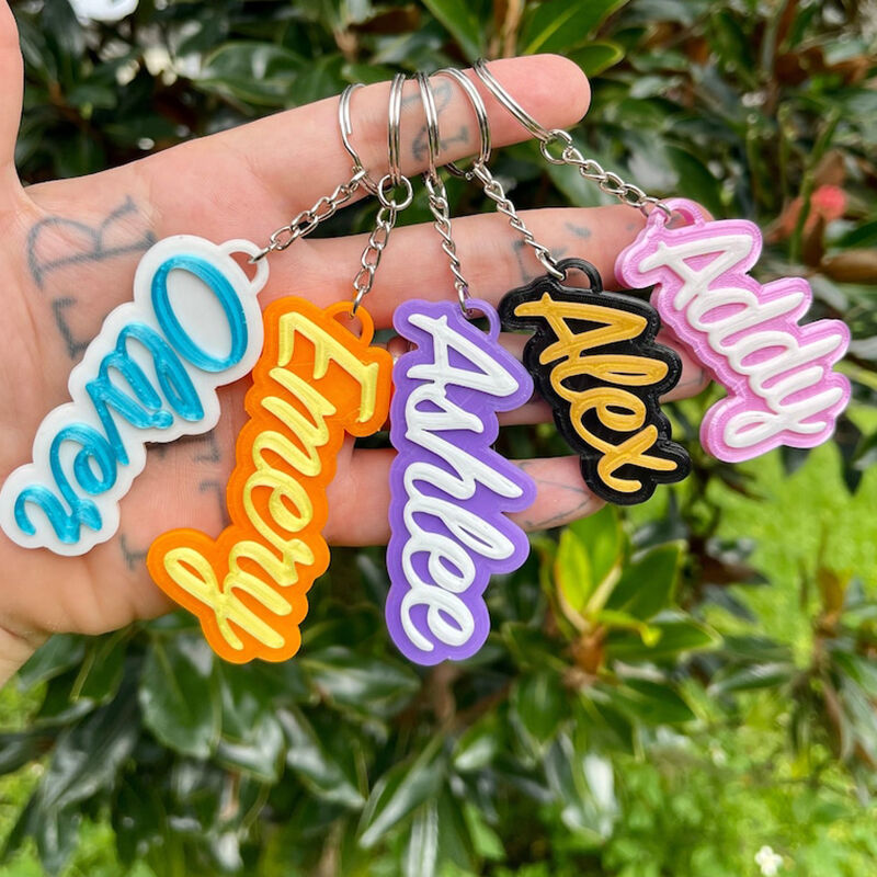 Personalized 3D Printed Name Keychain Special Gift For Christmas