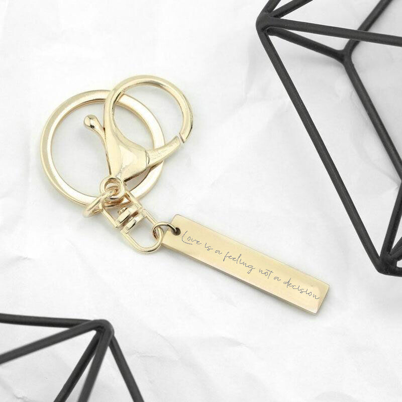 "Unlock Your Love" Custom Engraved Keychain