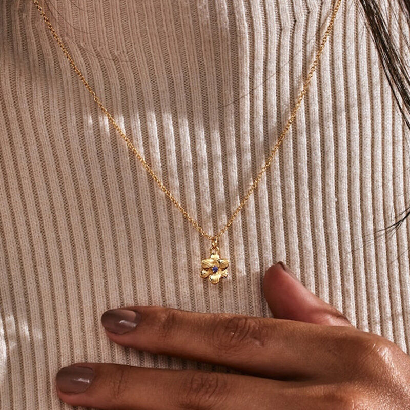Gepersonaliseerde bloemenketting gepersonaliseerd geboortesteen prachtig verjaardagscadeau voor mama
