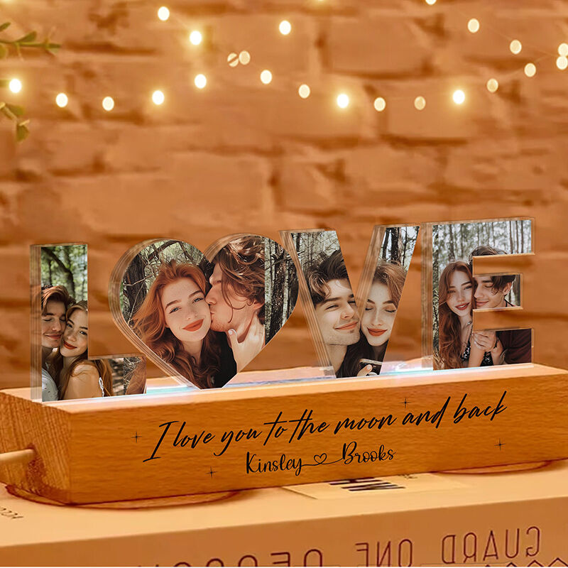 Personalized Picture Night Light Romantic Gift for Sweet Couples