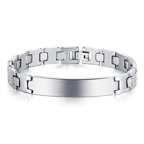 Pulsera personalizada "Su historia" para hombre de acero inoxidable