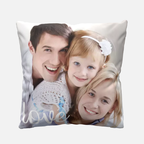 Cuscino fotografico personalizzato per famiglia