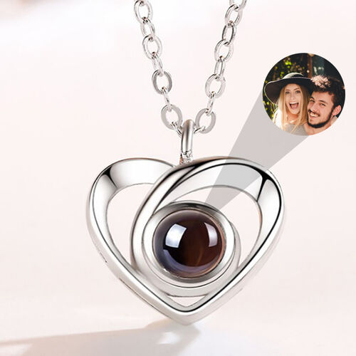 Personalisierte Foto Projektion Halskette mit Bild innen-Meine Liebe