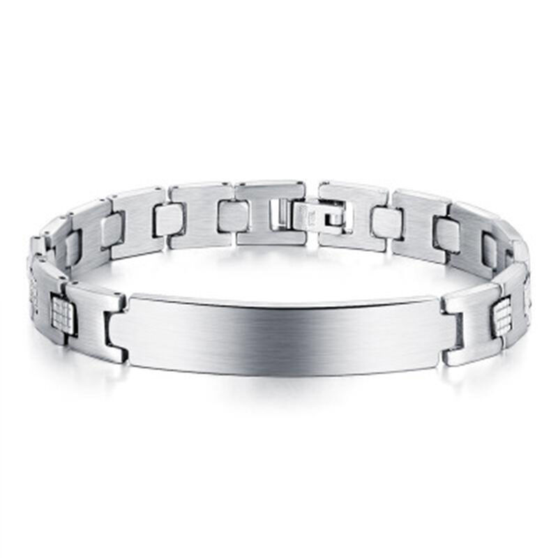 "His Story" Personalized Bracelet For Men Stainless Steel