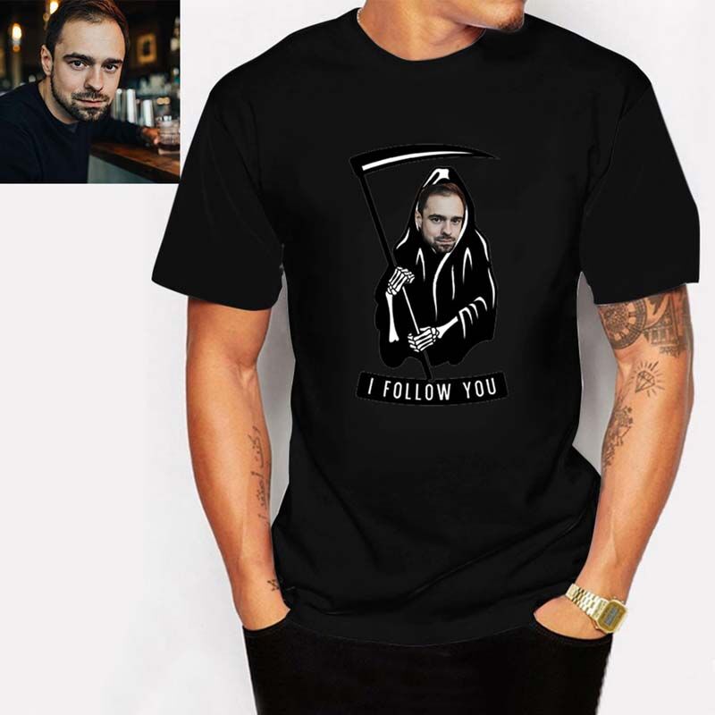 T-Shirt "Je te suis" personnalisé avec photo de boxe
