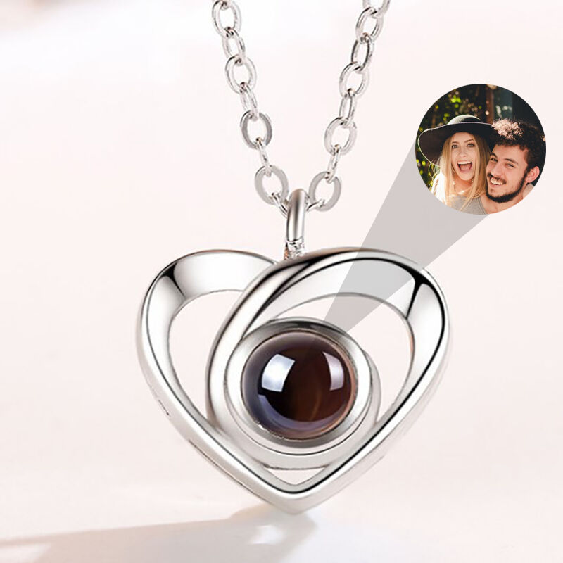 Personalized Photo Projection Necklace With Picture Inside-My Love