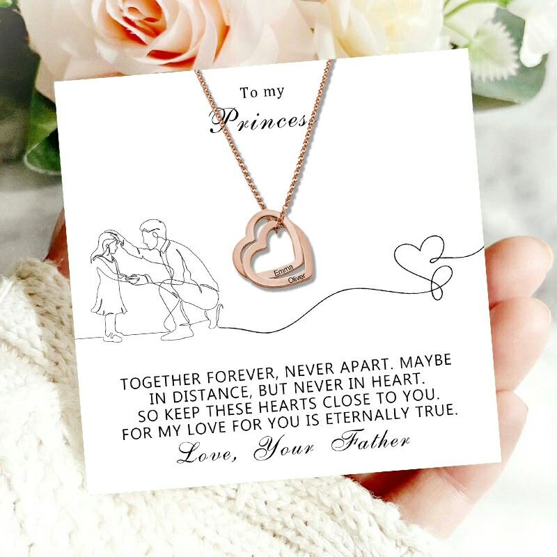 Personalized Name Necklace Gift for Cute Daughter "For My Love for You Is Eternally True"